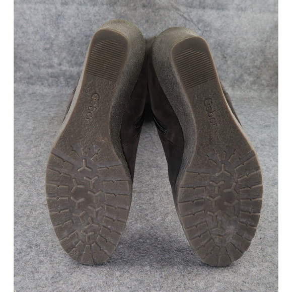 Gabor Shoes Womens 10 Wedge Boots Suede Knee High Zip Fashion Rinkata Patchwork - Picture 9 of 16